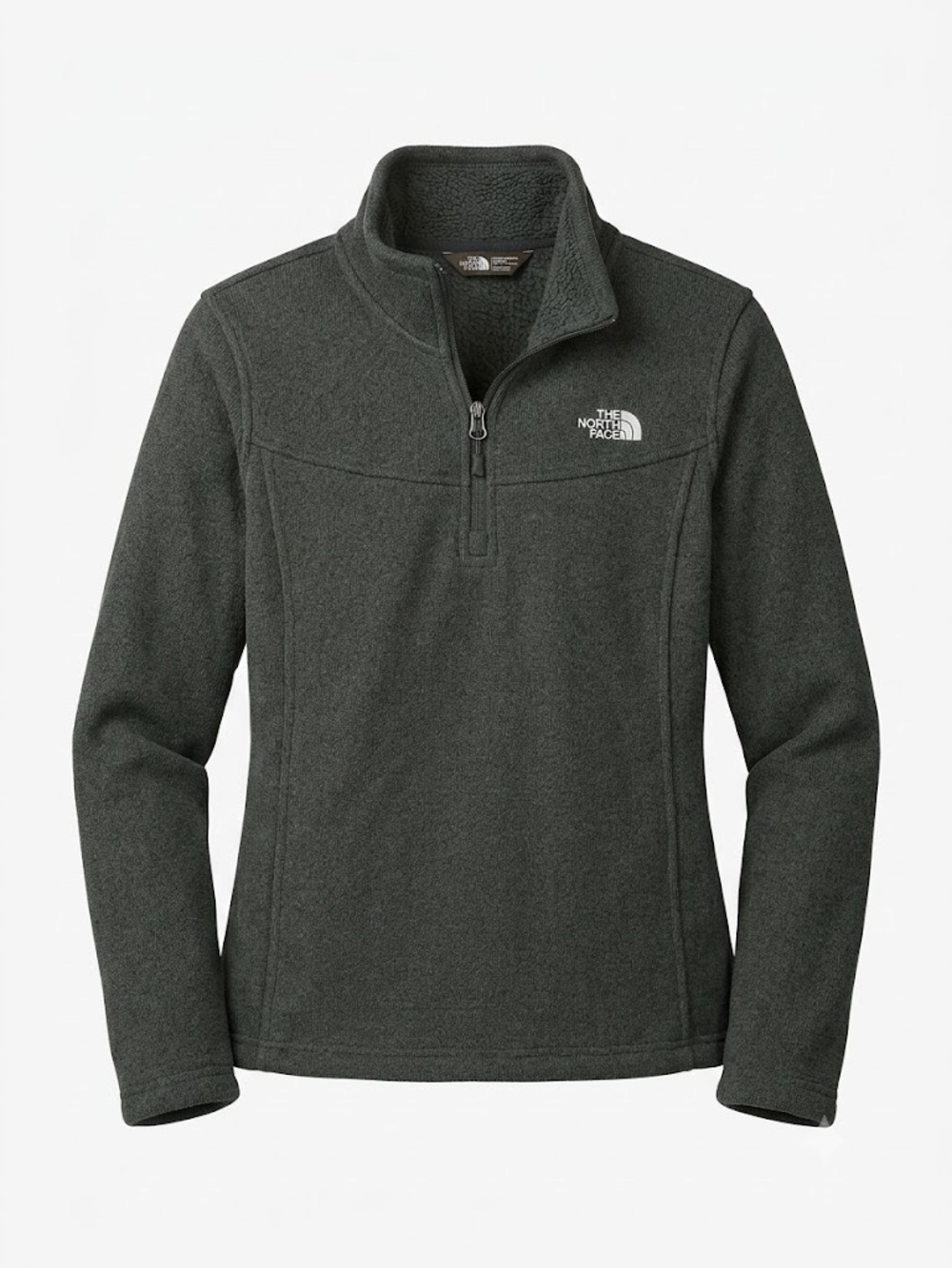 The North Face Quarter Zip Fleece Pullover - BLACK - LARGE